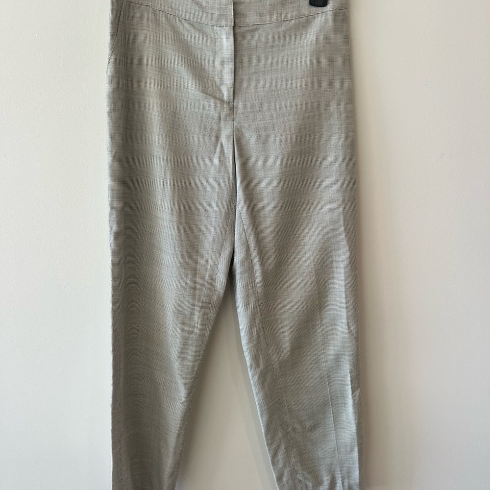 St. John Black and White Checkered Pants